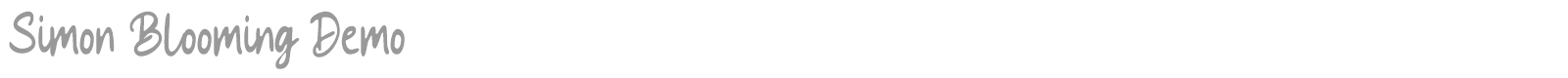 Simon Blooming font preview